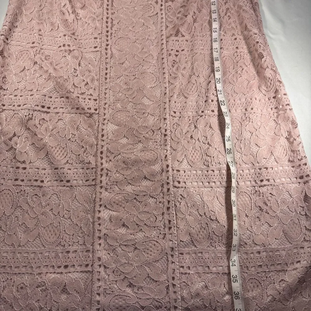 Jessica Howard 16W Blush Pink Lace Dress Plus Size Wedding Guest Party Career